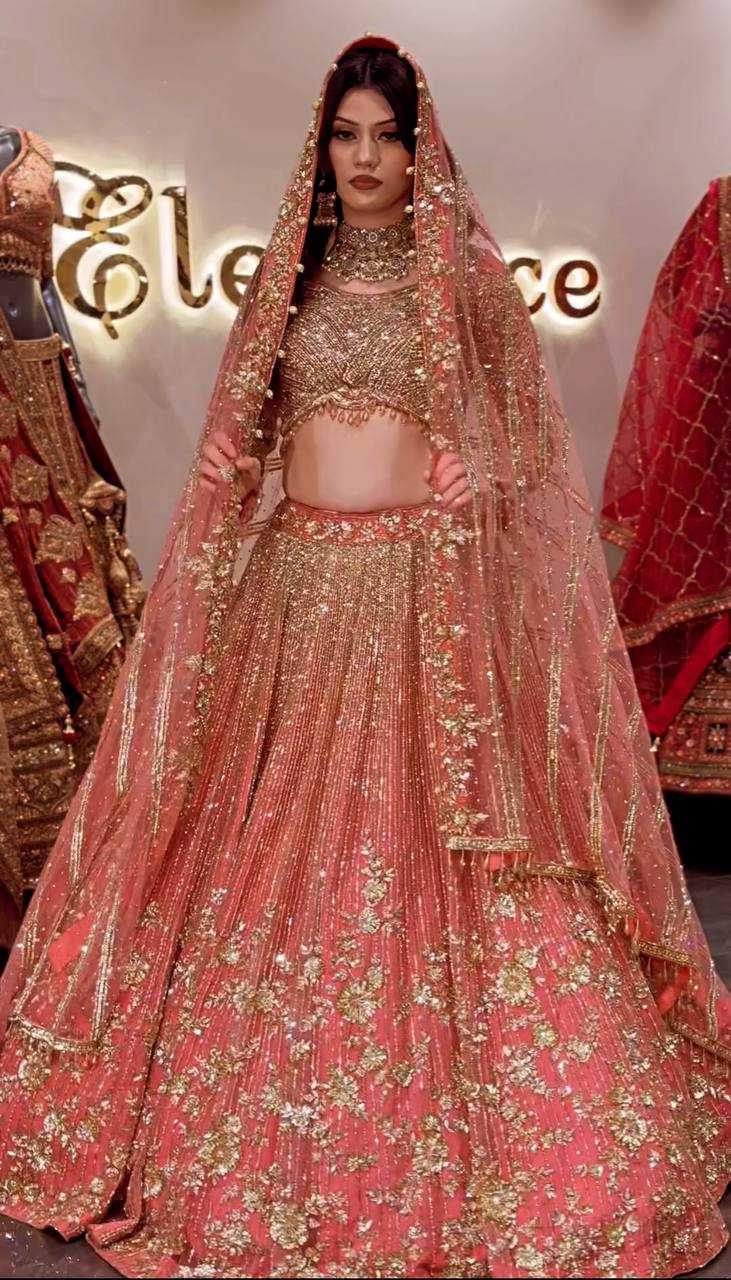 YNF NET VDD 5004 WHOLESALE LEHENGAS MANUFACTURER 